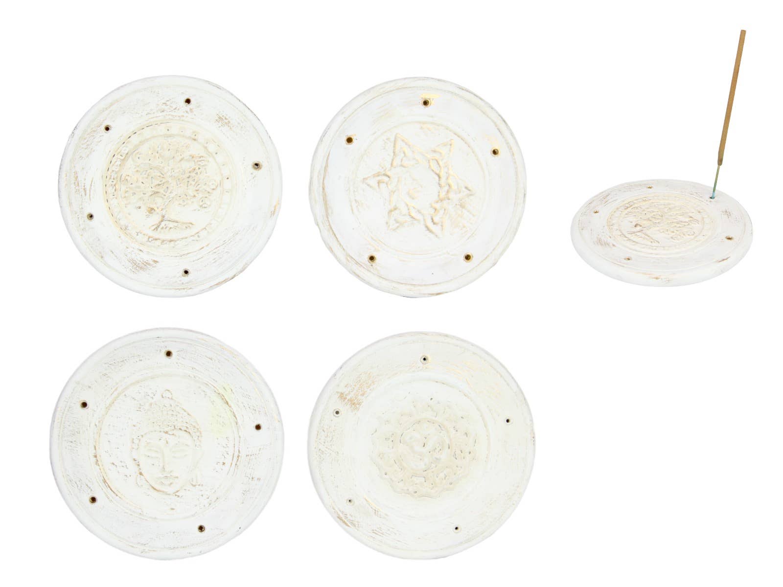 Cubby House by Malmar - Wholesale Incense holder - 10cm Round Incense Ash Catcher 4 Asstd0