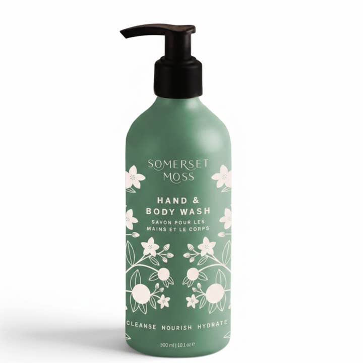 Botanical Hand & Body Wash for wholesale by Somerset Moss (No Duties | Ships from CA | USMCA Compliant)