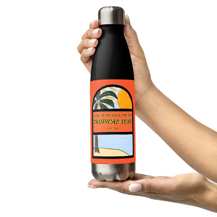 Lazy Afternoon Sketch Stainless Steel Water Bottle for wholesale by Tropical Seas Clothing