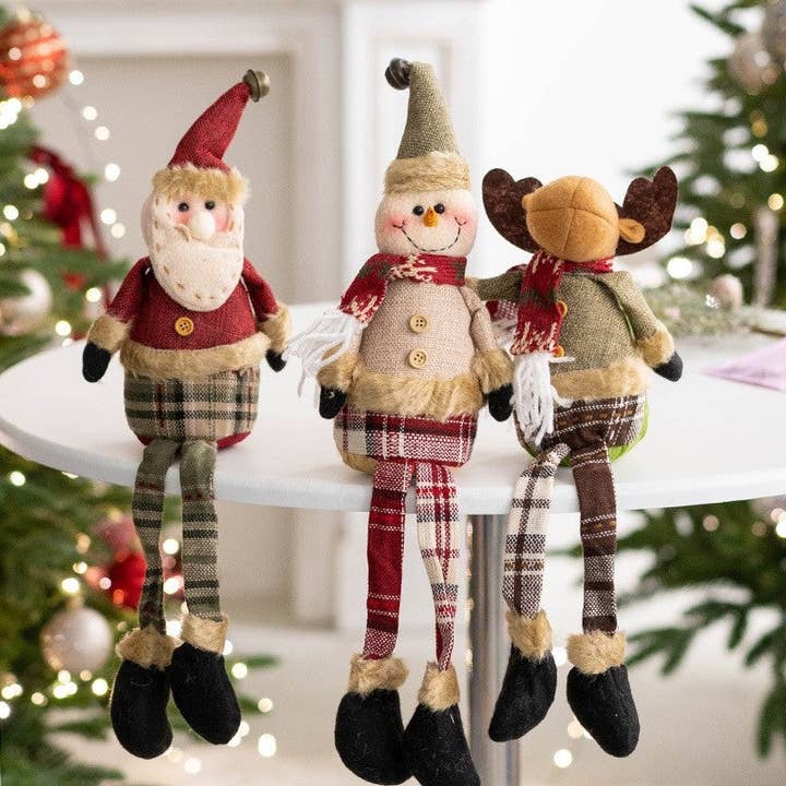 Fabric Knitted Long Leg Doll Christmas Decoration for wholesale by UZ Wholesale Store