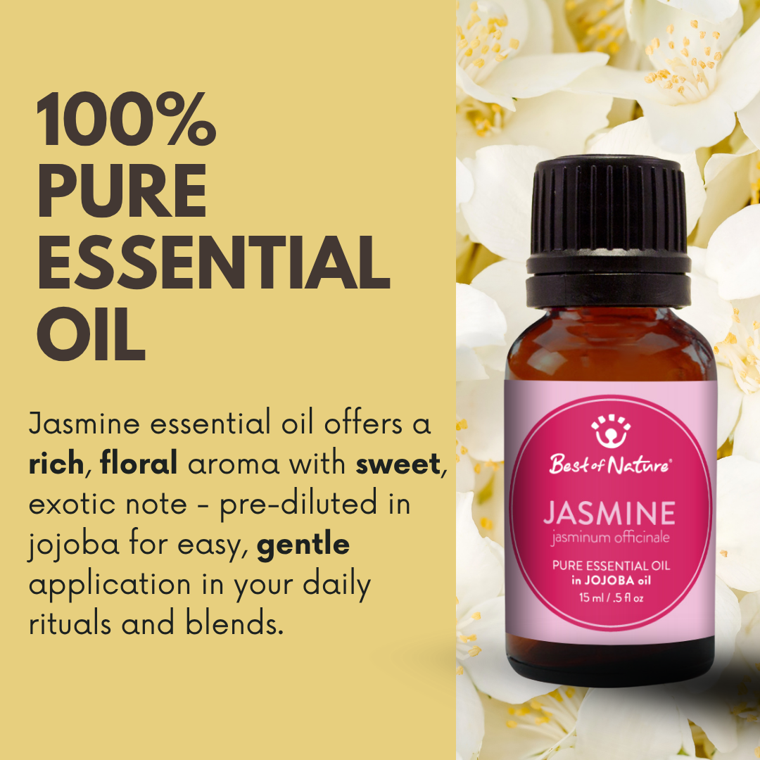 Best of Nature - Wholesale Essential Oil - Jasmine Absolute Essential Oil Blended with Jojoba Oil -15ml1