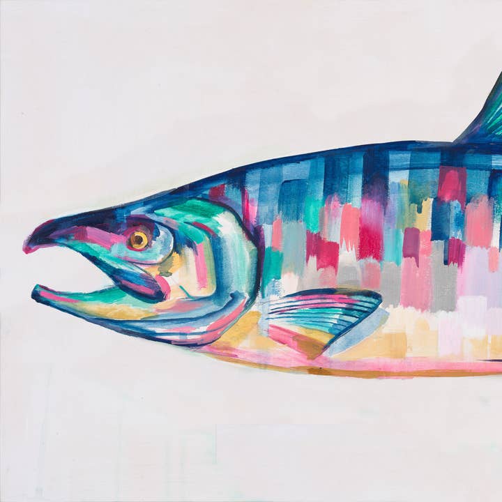 Sockeye Salmon II - archival ink print of original painting for wholesale by SheilaDunnArt