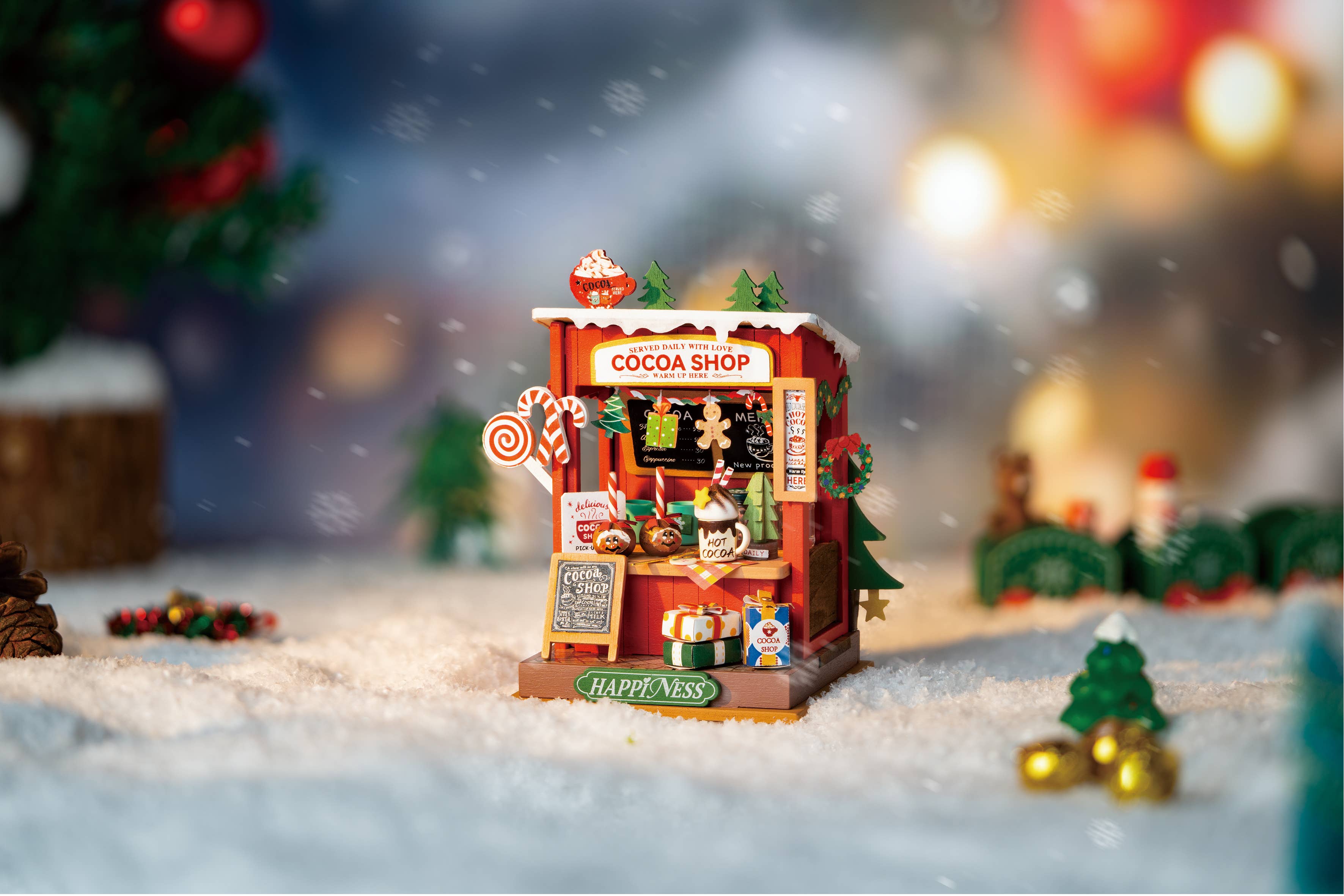 Robotime - Wholesale DIY Craft Kit - DS042 Rolife Cocoa Shop Xmas DIY House3