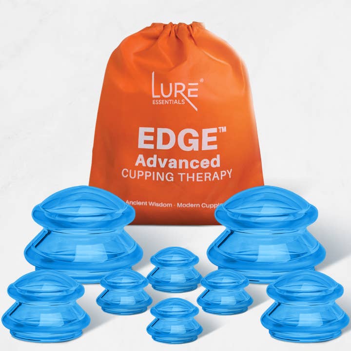 Lure Essentials - Wholesale Body Cupping Set - EDGEâ„¢ Cupping Set Blue, 8 Cups (2L, 2M, 4S)