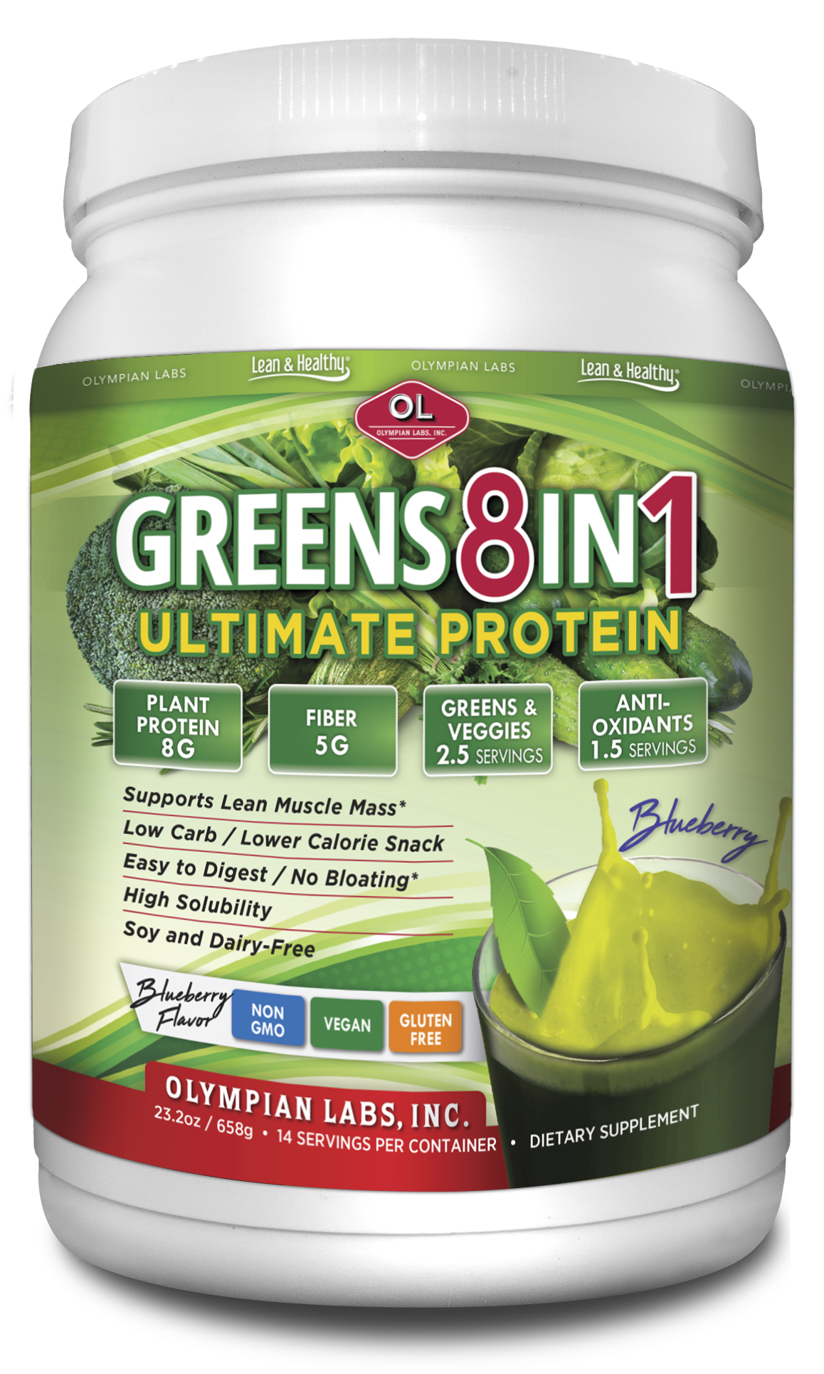 OLYMPIAN LABS, INC. - Wholesale Protein/Superfood Powder - GREENS 8 IN 1 ULTIMATE PROTEIN Complete Superfood0