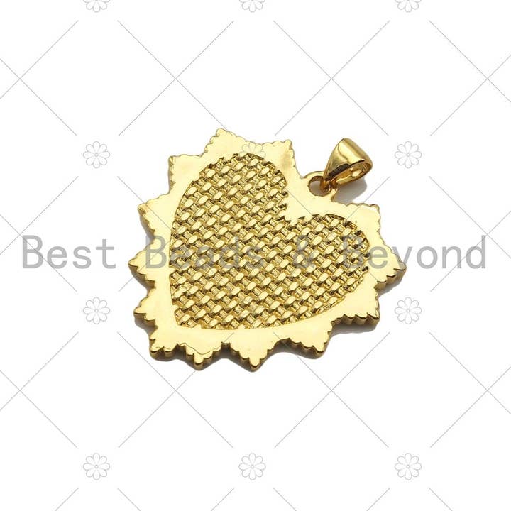 BestBeads&Beyond - Wholesale Individual Charm/Pendant - 18K Real Gold Plated Heart Pendant/Charm, SKU#LK295