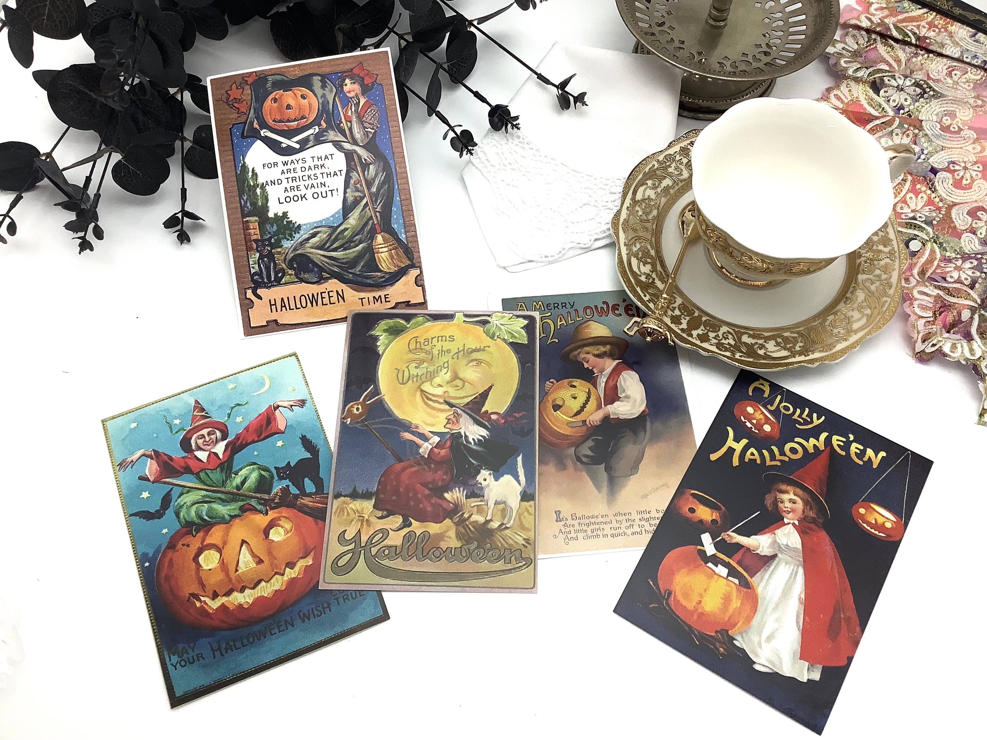 All Little Cute Things - Wholesale Tea Bags - Vintage Halloween Postcard with imported pumpkin tea packet4