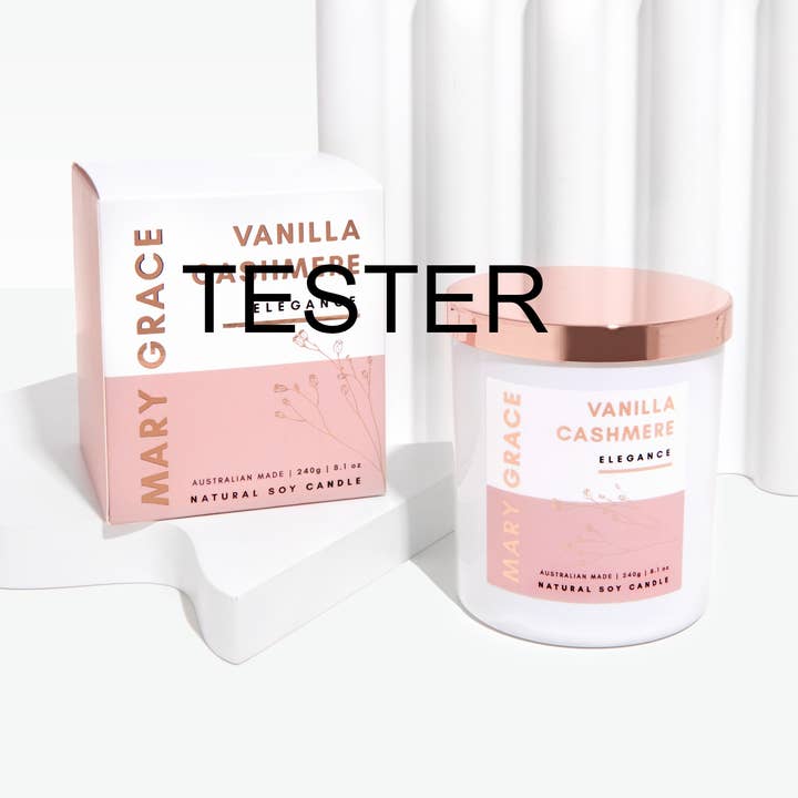 Vanilla Cashmere Jar Candle TESTER for wholesale by Mary Grace
