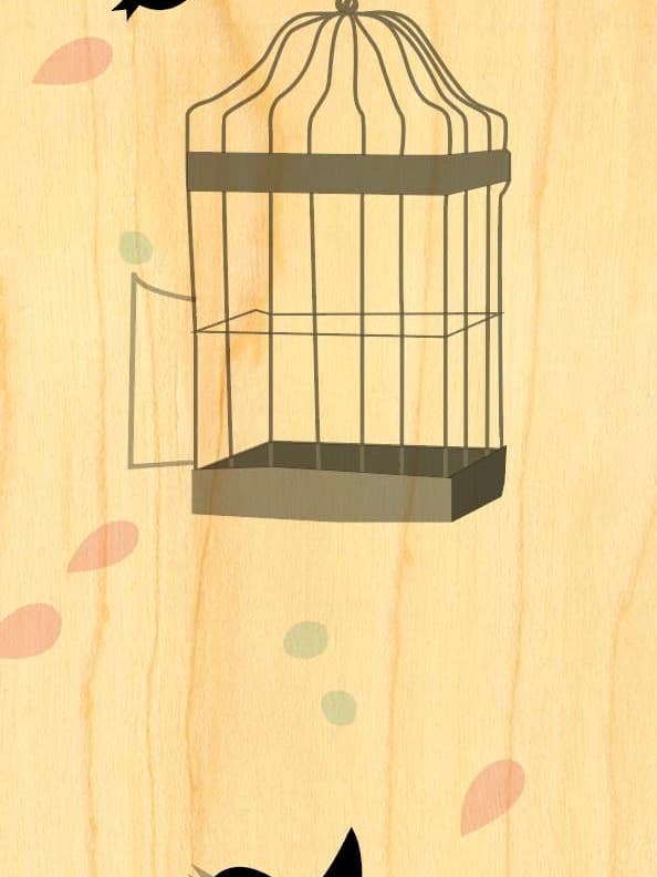 MARCADOR DE PÁGINA DE MADEIRA PÁSSARO GAIOLA por atacado de Hironwoods