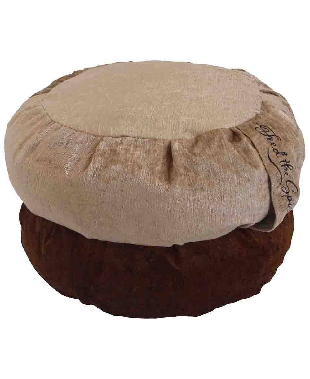 Buddha Groove - Wholesale Meditation Supplies - Earth Brown Chenille Zafu Cushion1
