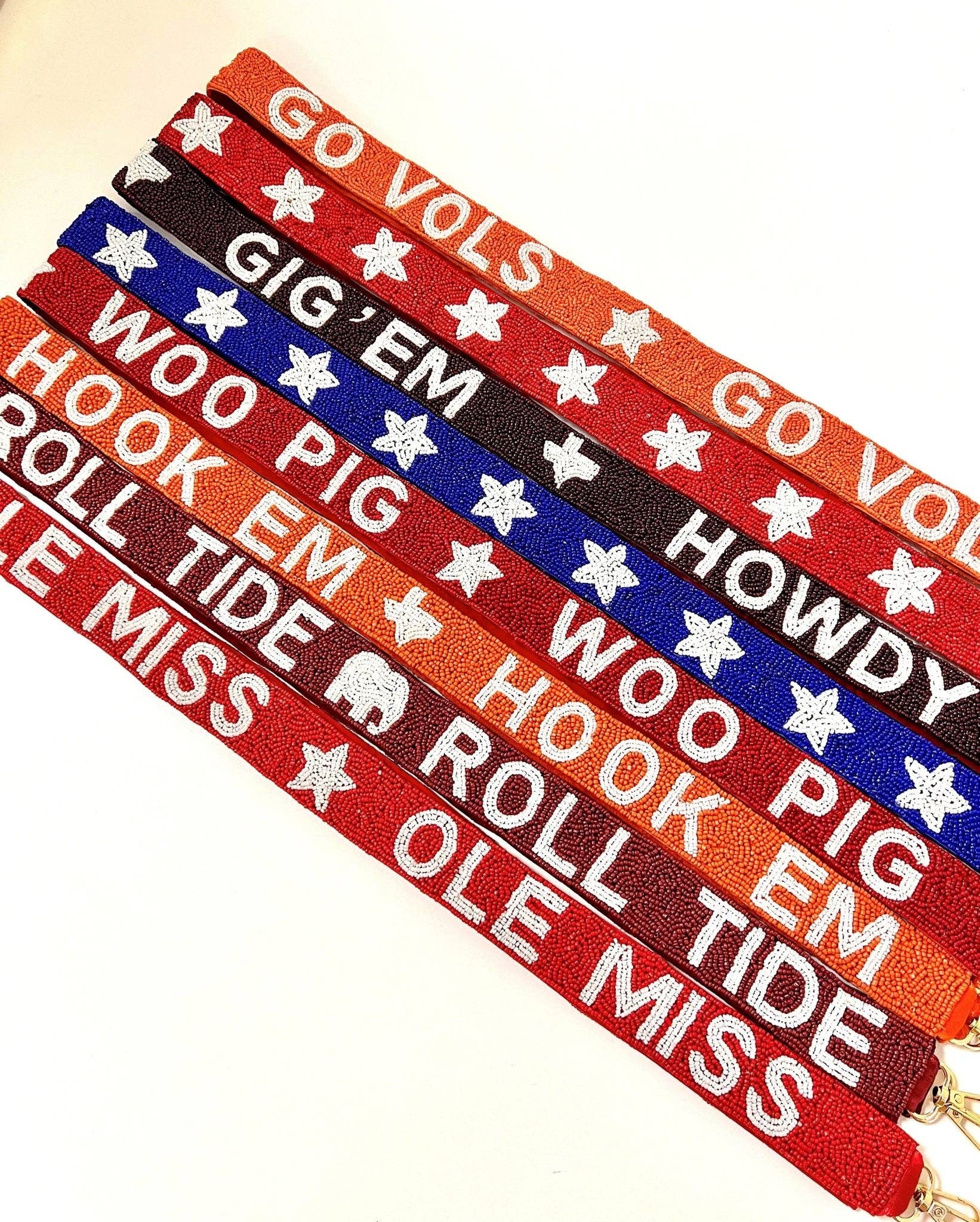 Custom Beaded Go USA Purse Strap