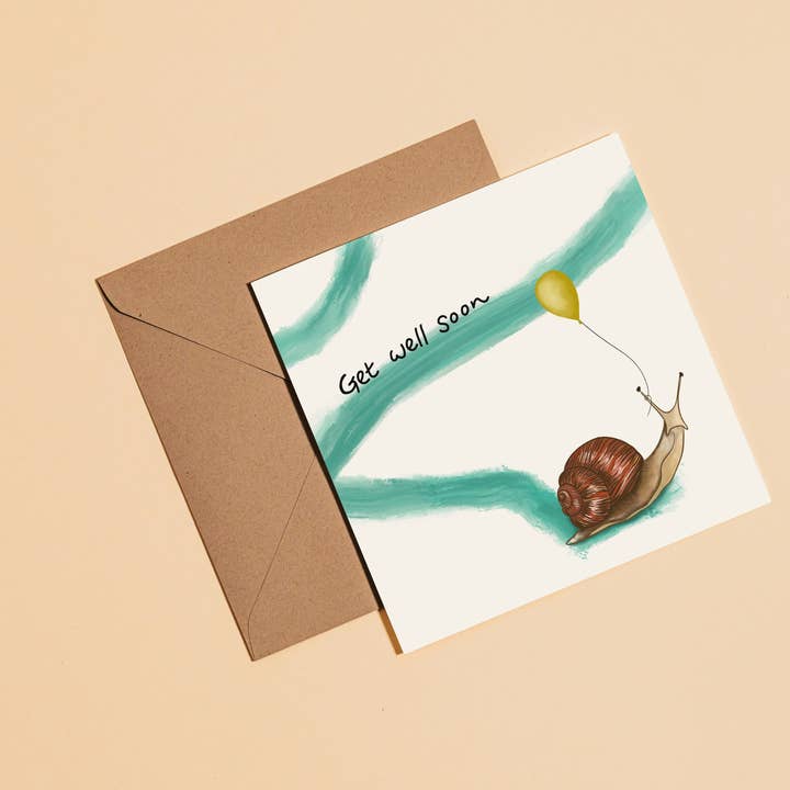 Get well soon Greetings Card for wholesale by Fi Moszoro Design & Illustration