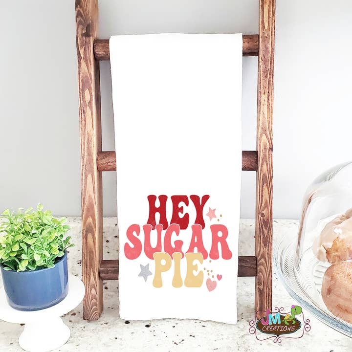 16"x24" Hey Sugar Pie Waffle Towel for wholesale by JMCreationsNC