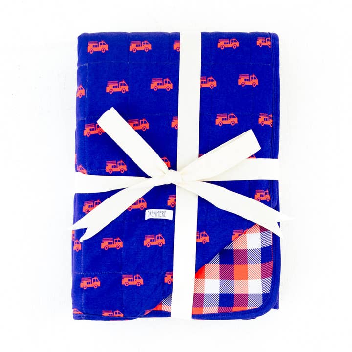 Couverture en bambou matelassée pour enfants Hometown Heroes - Marine pour la vente par Dreamiere