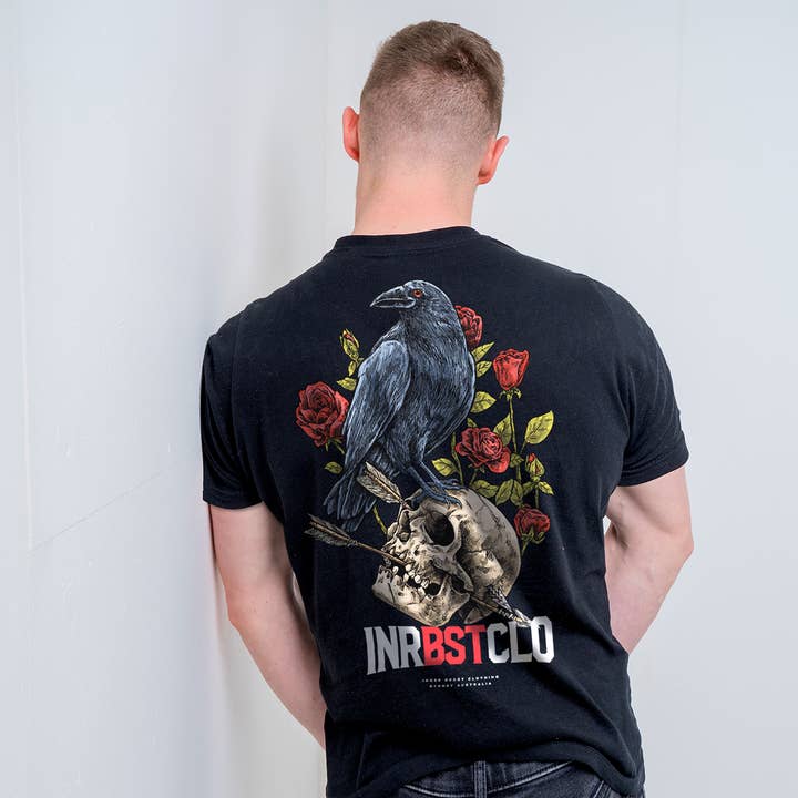 Raven The Omen Of Death Tee for wholesale by Inner Beast Clothing