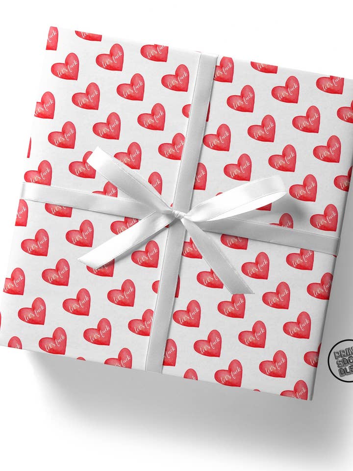 Lad os kneppe gavepapir - Fladt ark for engroshandel hos Sweary Card Lady