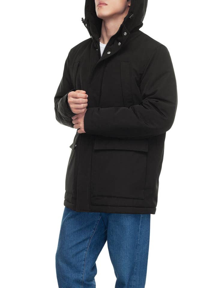 Rokka & Rolla, Inc - Wholesale Parka - Men's - Men's Parka Jacket Winter Coat Sherpa Fleece Lined Hood