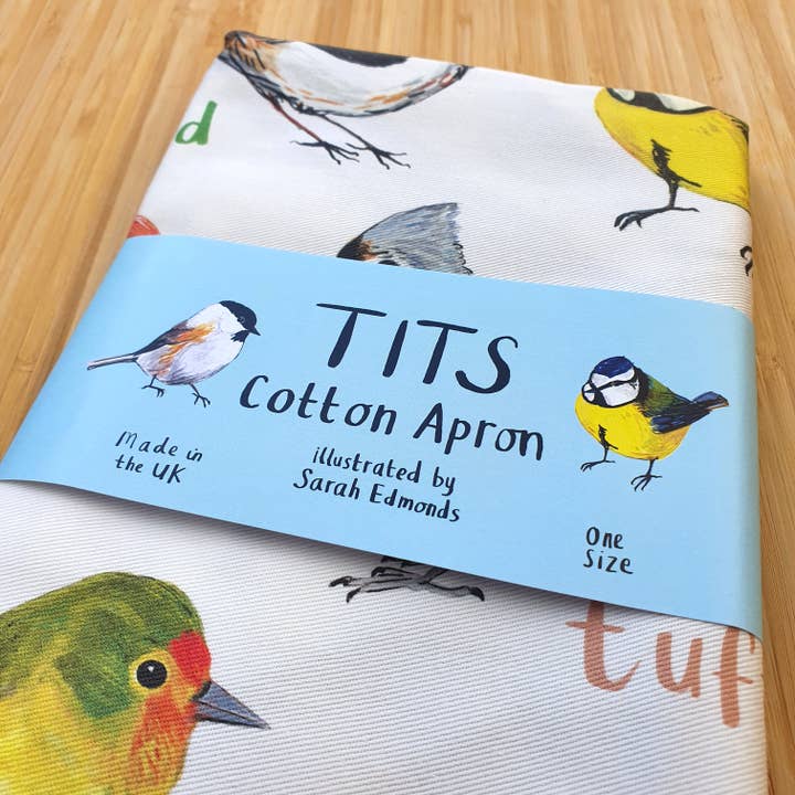 Sarah Edmonds Illustration - Wholesale Apron - Tits Bird Cotton Apron