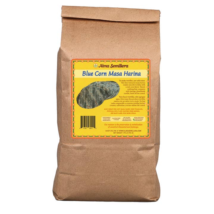 Alma Semillera - Wholesale Cornmeal - Blue Corn Masa Harina 1.75 lb (Made from Organic Corn)