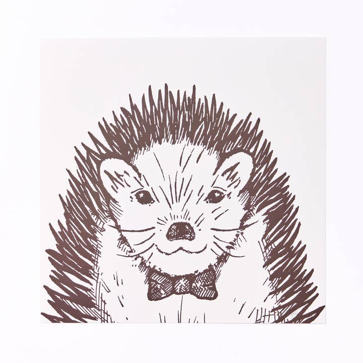Arthur Hedgehog Mini Art Print for wholesale by Wild Things