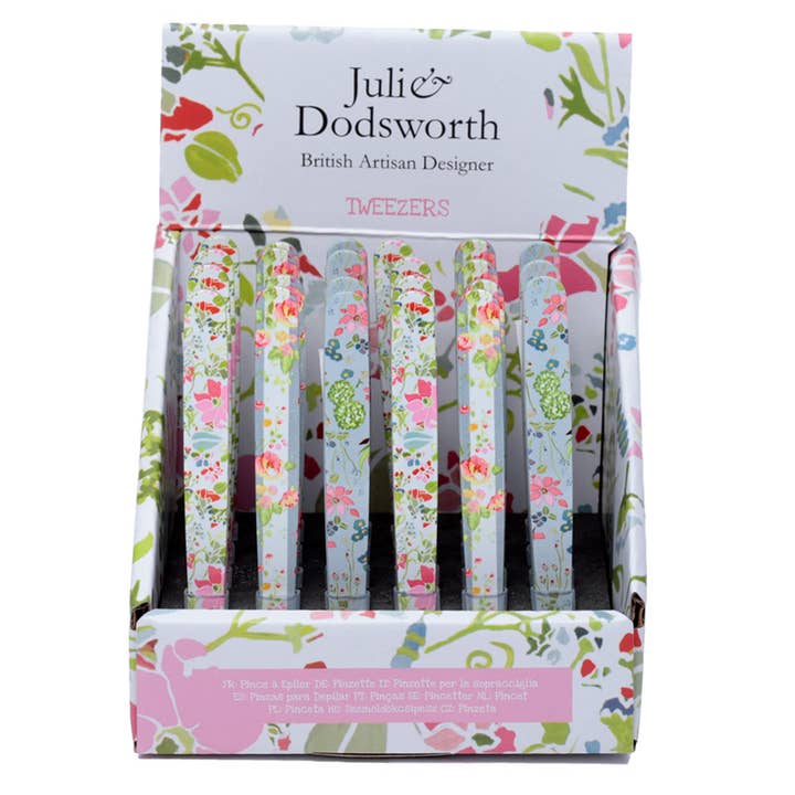 Puckator Ltd - Wholesale Tweezers - Julie Dodsworth Pink Botanical Tweezers