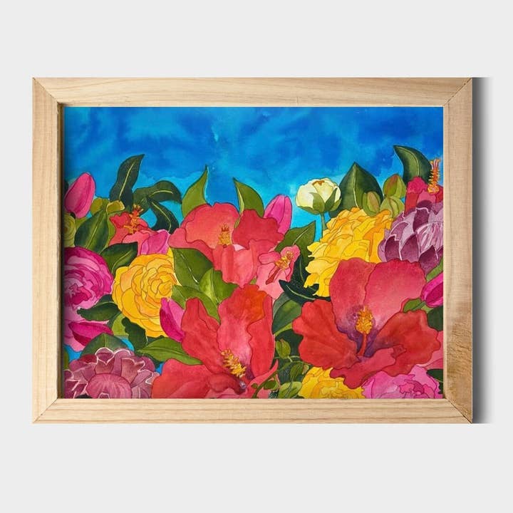 Cancer i full blom akvarell konst 11 ”x14" Skriv ut för wholesale av Chloe Marie Hourdequin Designs