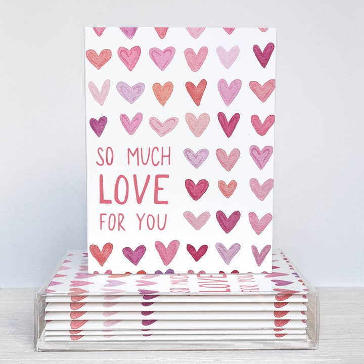 So Much Love For You Card - Boxed Set Of 10 Cards for wholesale by White Clover Paper Co.