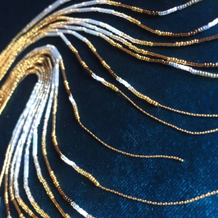 Maui Swan „Golden Iridescence“, mit 24 Karat und 14 Karat Gold gefülltes Glas für den Großhandel von Maui Swan Designs