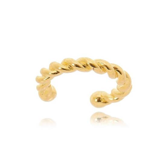 GoldFi - Wholesale Cuff/Wrap Earrings - 18k Gold Filled Dainty Twisted Shape Ear Cuff
