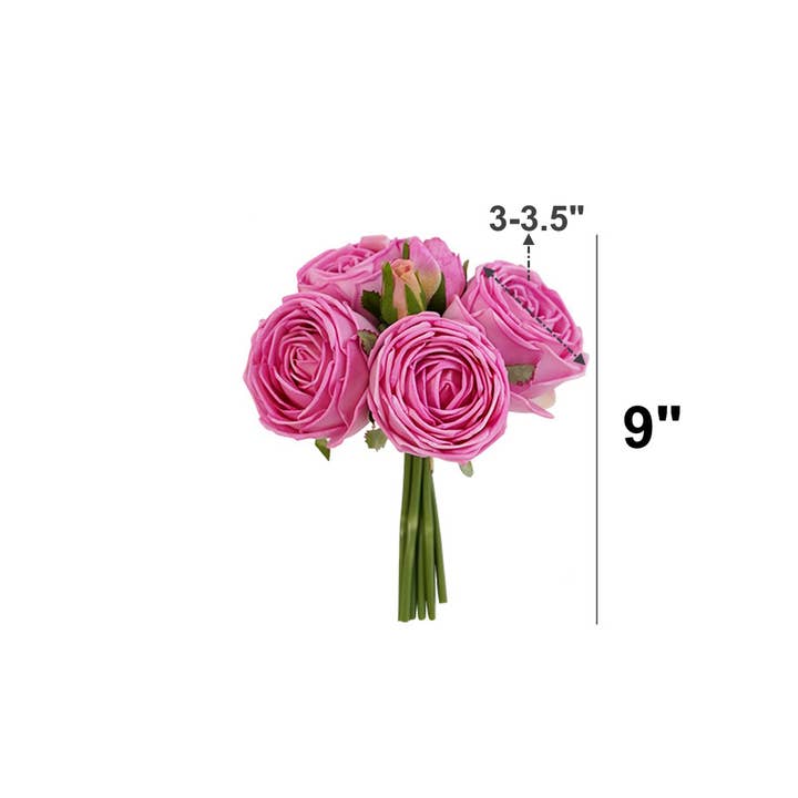 Angel Isabella - Wholesale Artificial Flowers - 6-stem bundle-Real Touch rose bouquet