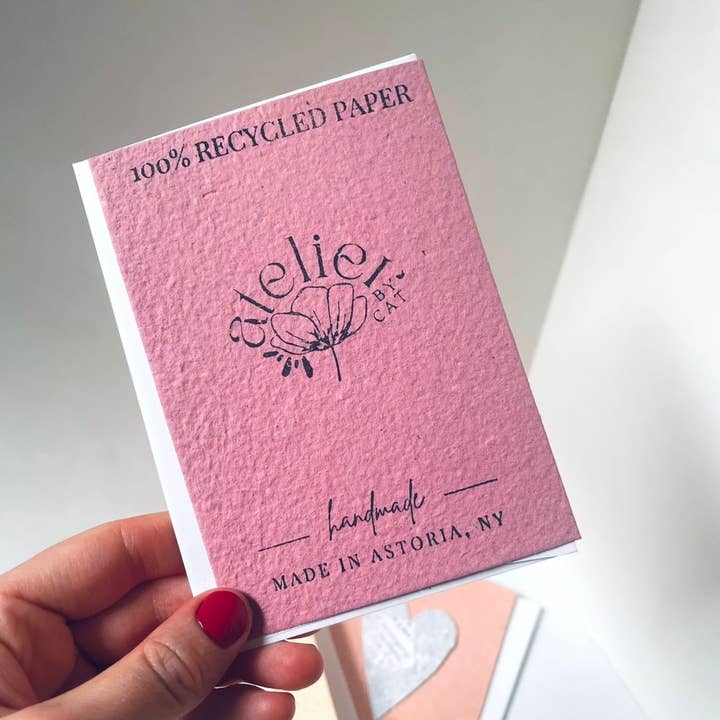 Atelier By Cat - Wholesale Love Card - mini Magazine Heart Handmade Cards, Eco Friendly Paper Cards10