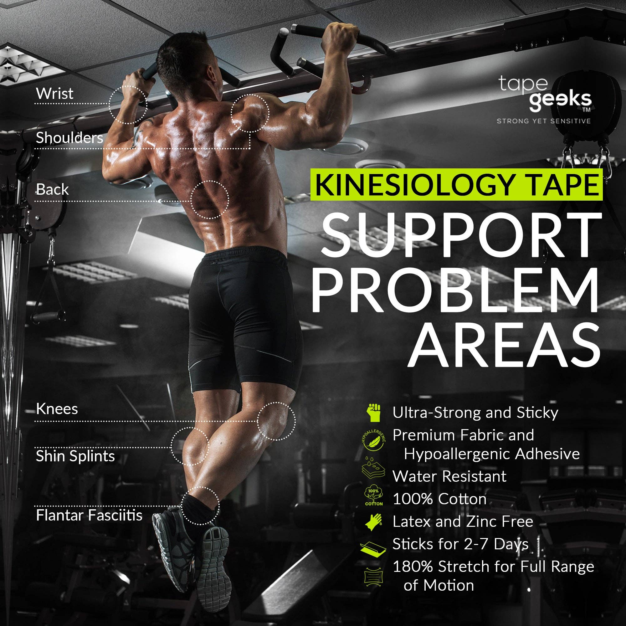 Tape Geeks – Engroshandel Fitnessudstyr – K Tape 3-pak sæt3