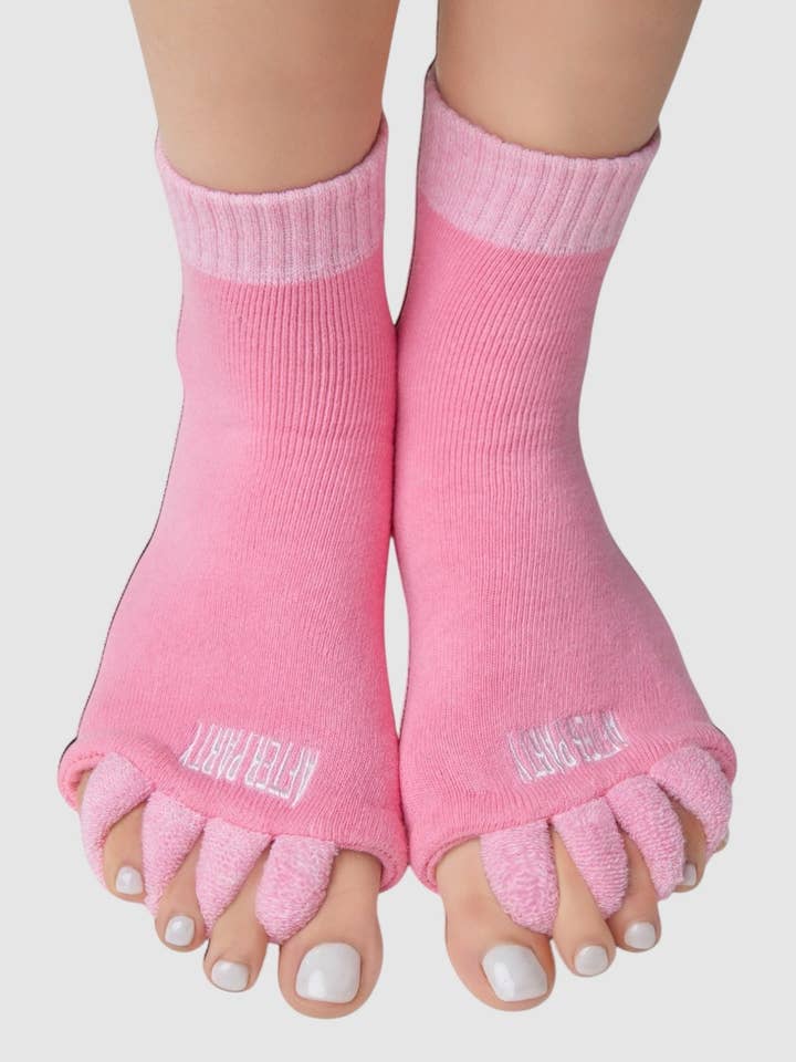 De After Party Voetverlichtende Sokken - Roze voor wholesale door High Heel Jungle