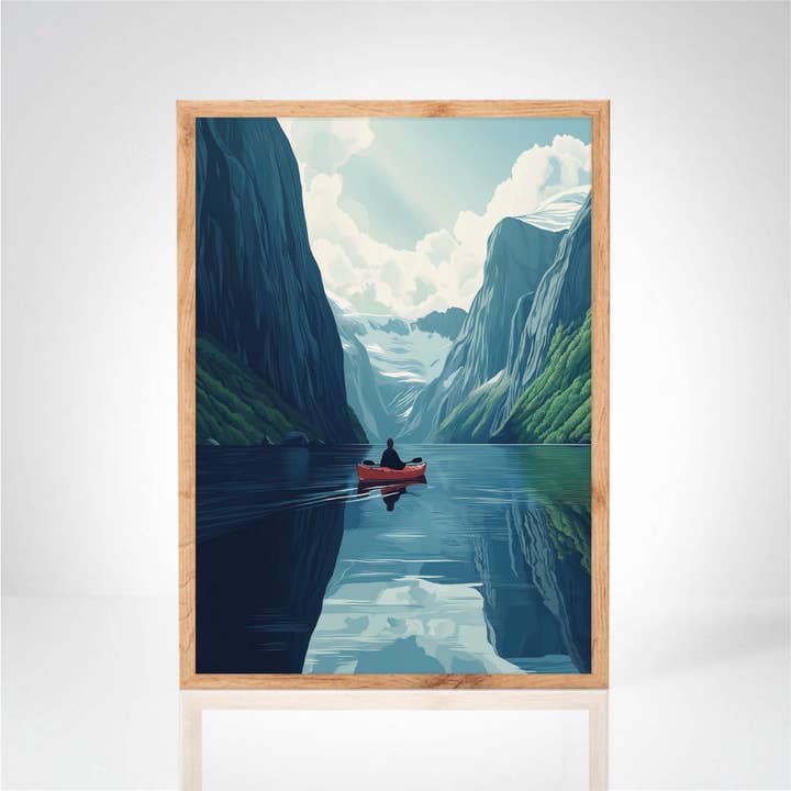 Exibir "Serenidade do Fiorde" Ilustração de Paisagem por atacado de La maison de l'affiche