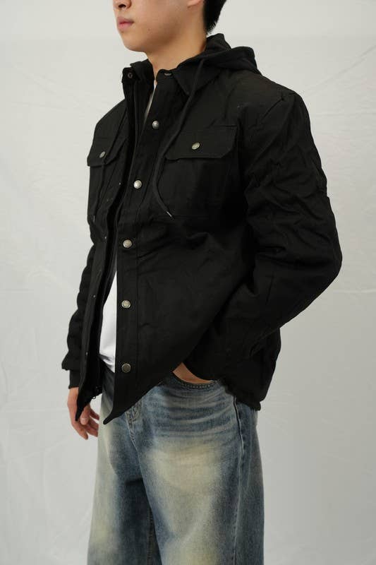 Lime Tree Clothing Inc. - Wholesale Shirt Jacket/Shacket - Men's - Men's Duck Canvas Hooded Shirt Jacket – Stylish & Versatile