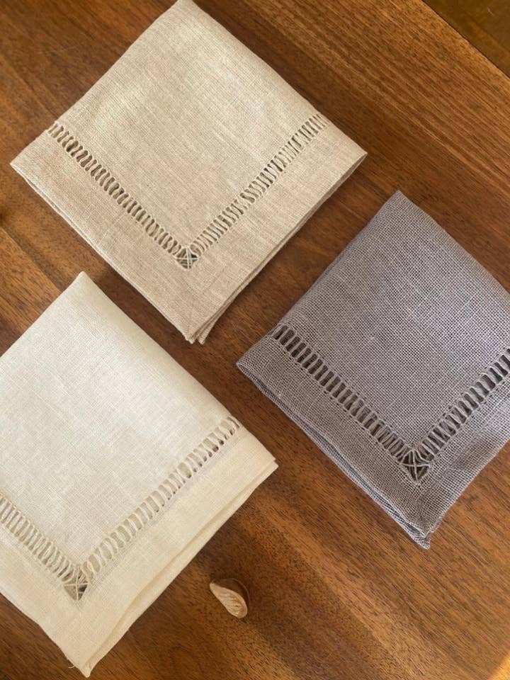 Tribal Handmade Linen Napkins (6) for wholesale by Nile Cottons