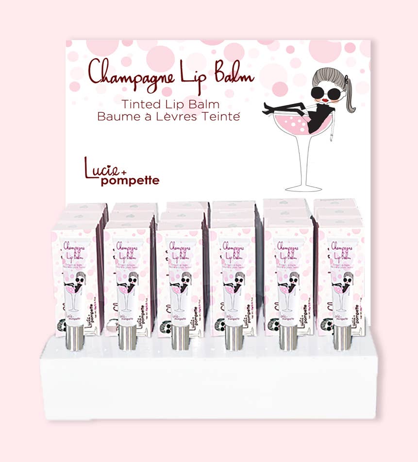 Lucie + Pompette - Wholesale Lip Balm Set - Champagne Lip Balm Intro Kit0