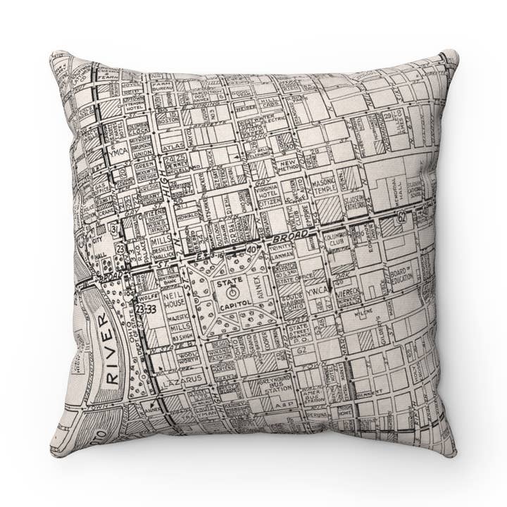 Columbus Ohio Map Throw Pillow Decorative Pillow for wholesale by Daisy Mae Designs