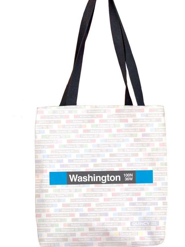Washington (Blue) Tote Bag for wholesale by CTAGifts