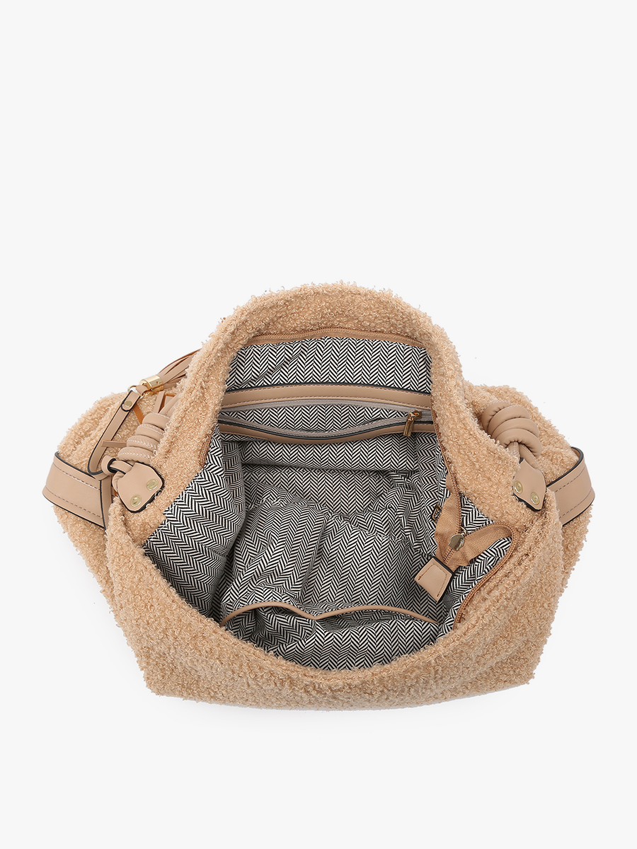 Jen & Co. - Vendita all'ingrosso Tracolla - Donna - M2173 Bea Fuzzy Hobo con nappa3