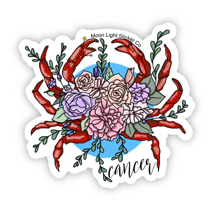 Adesivo Cancro per la vendita all'ingrosso da parte di Moon Light Sticker Co