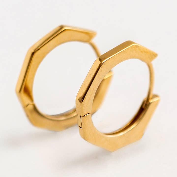 Narrative Jewelry - Wholesale Hoop Earrings - Siouxsie Medium Octagon Hoops0