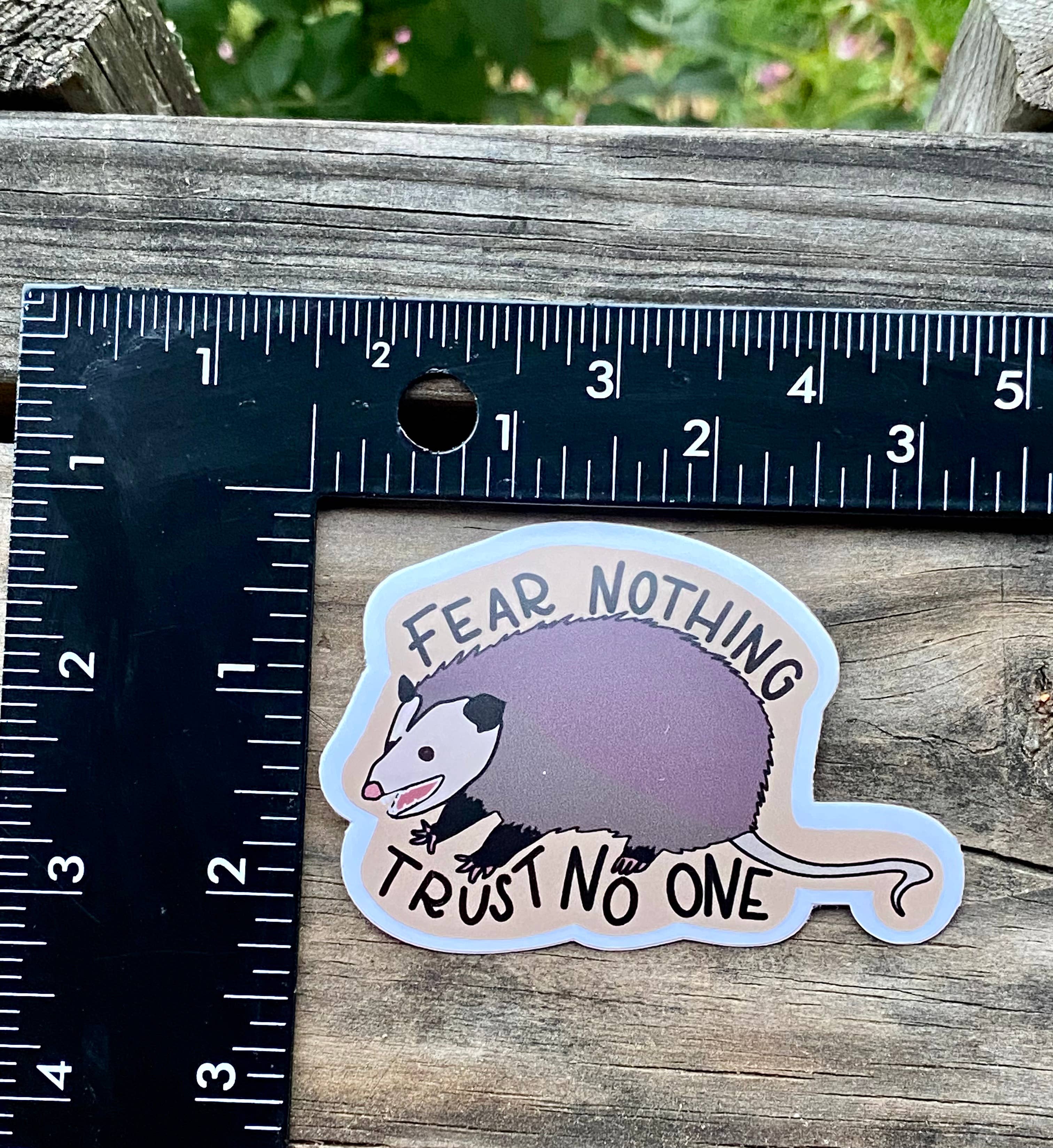 Carolina Pine Prints - Wholesale Sticker - Possum Sticker: Fear Nothing Trust No One, Appalachia, Appal3