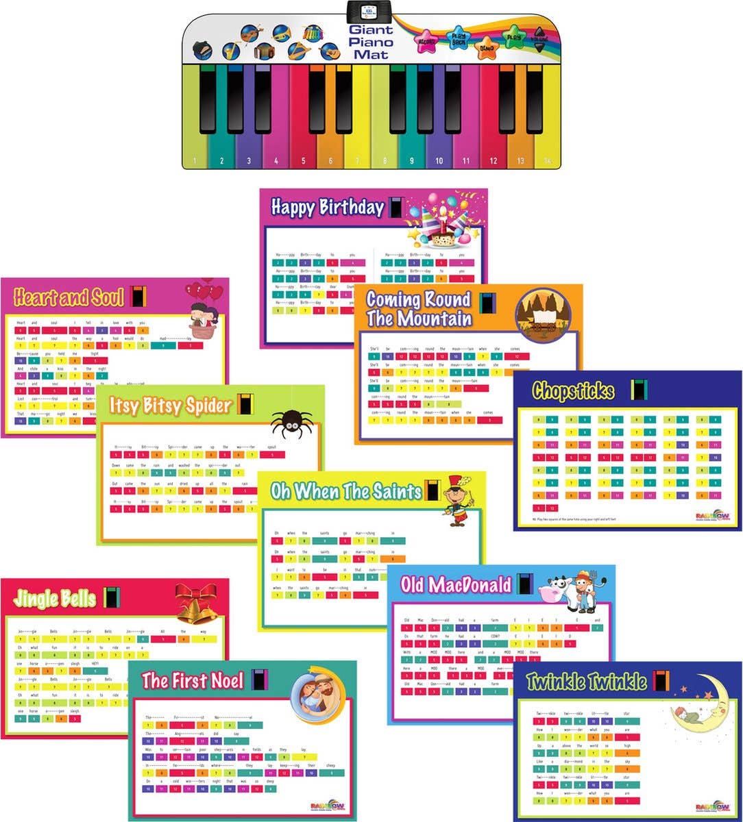 N-GEAR - Vendita all'ingrosso Gioco musicale - Bambini e neonati - N-GEAR Tappeto musicale XXL da 180 cm per bambini - Piano interattivo da ballo9