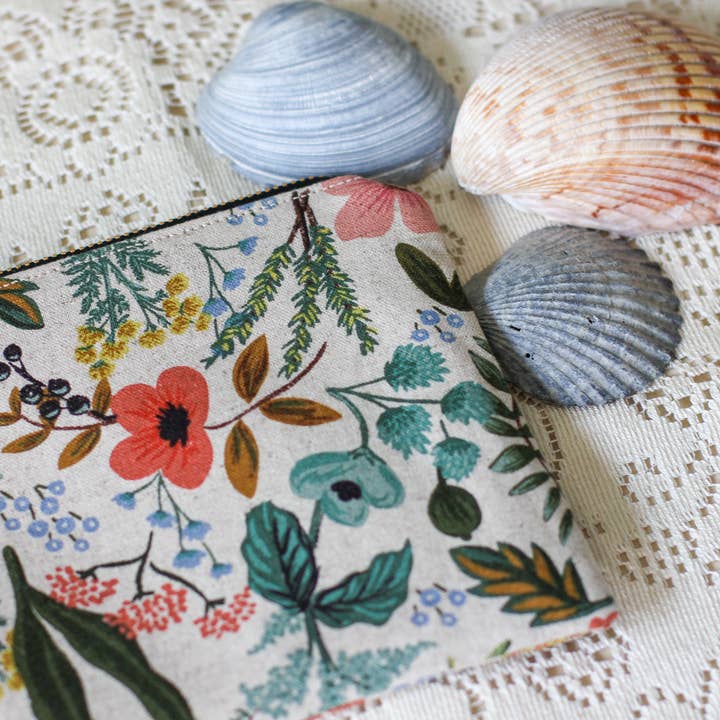 Herb Garden Zipper Pouch for wholesale by Two Bridges Handmade