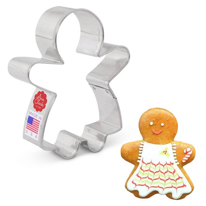 Gingerbread Girl Cookie Cutter, 3 3/4". (Bag of 1 Dozen) for wholesale by Ann Clark