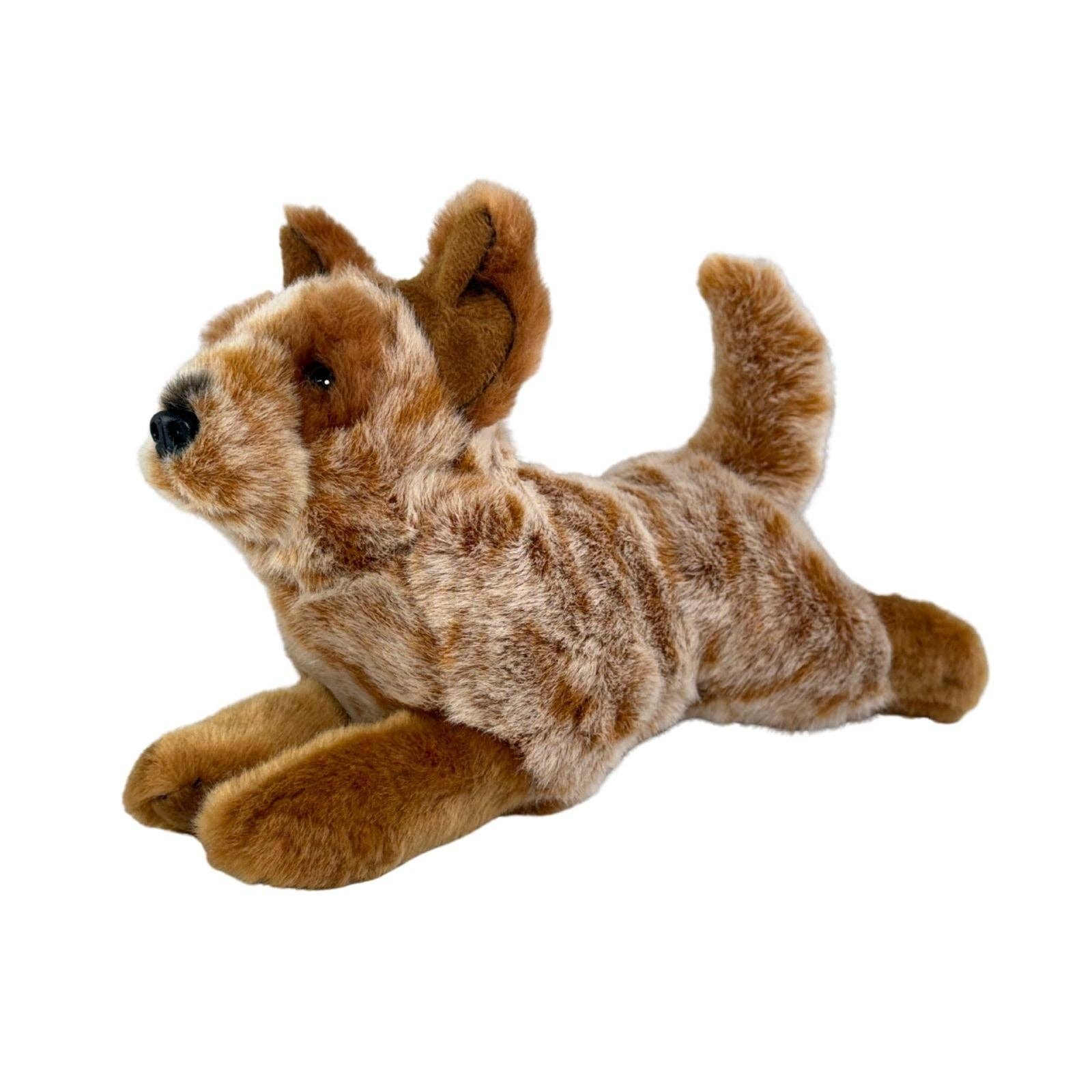 Bocchetta Plush Toys – Peluche - Cão por atacado – Flame - Cão de Gado - 28cm mole, Vermelho