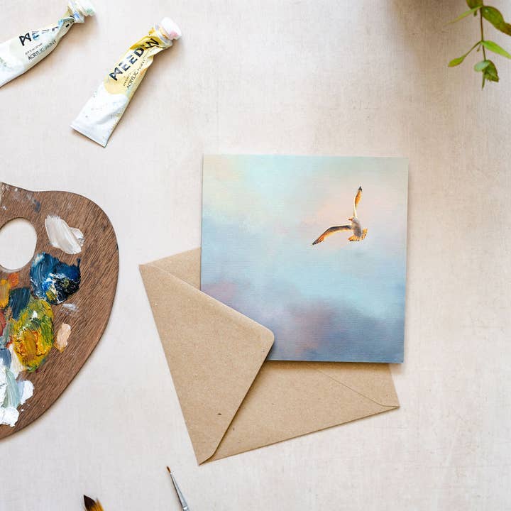 Portrait of Clouds - Wholesale Everyday Greeting Card - Seagull Greetings Card "Prevail" - Luxury Textured Cardstock5