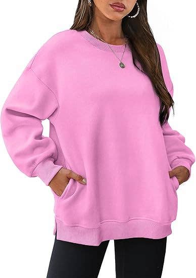 safistyle - Wholesale Sweatshirt - Women's - Oversized Long Sleeve Top with Pockets13