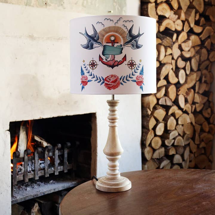 Cream Cornwall - Wholesale Lamp Shade - Swallow's & Anchor Lampshade
